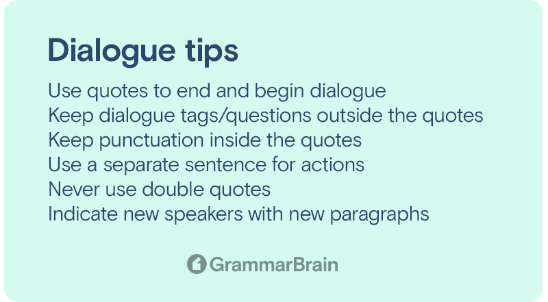 Dialogue tips