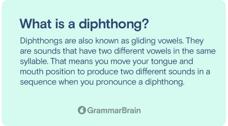 what is a diphthong