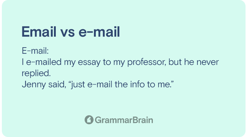 Spelling of email