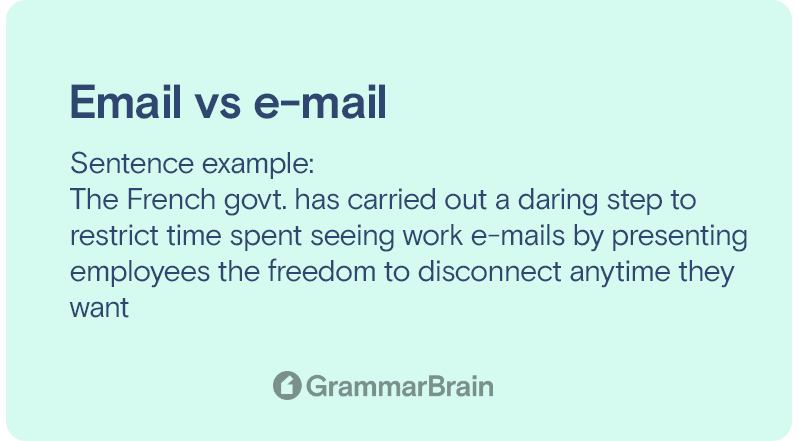 Spelling of email