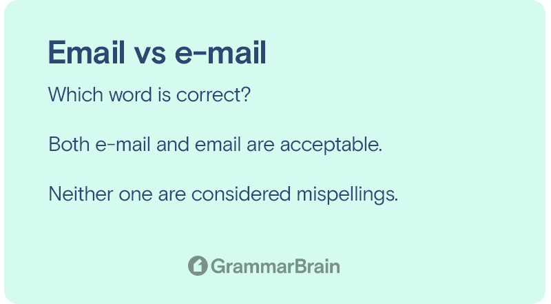 Spelling of email