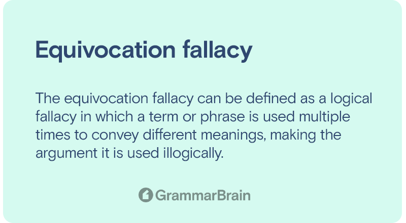 Equivocation fallacy