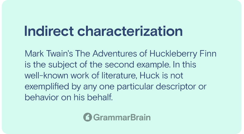 Indirect Characterization Examples