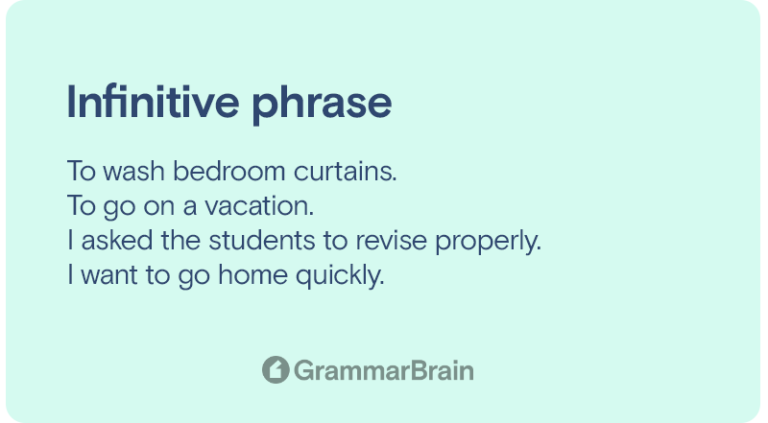 Understanding an Infinitive Phrase (Definition, Examples, How to Use ...