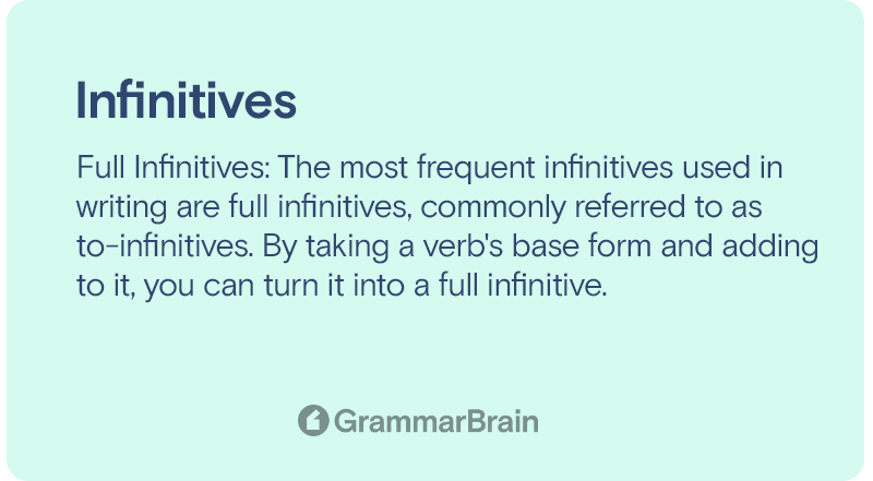 Infinitives