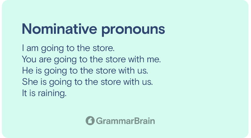 Nominative pronoun