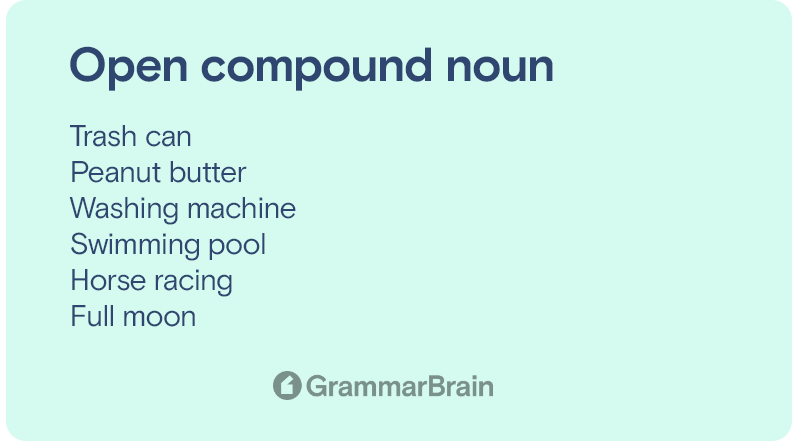 Open compound noun