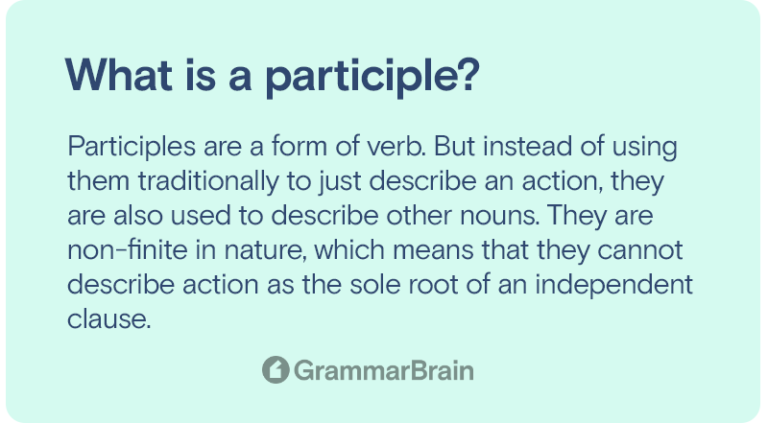 Understanding A Participle (definition, Examples, Types, Grammar Rules 