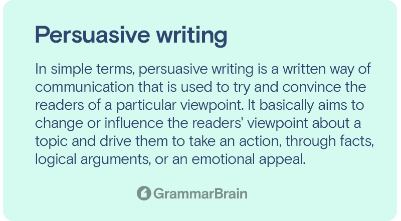 Persuasive writing