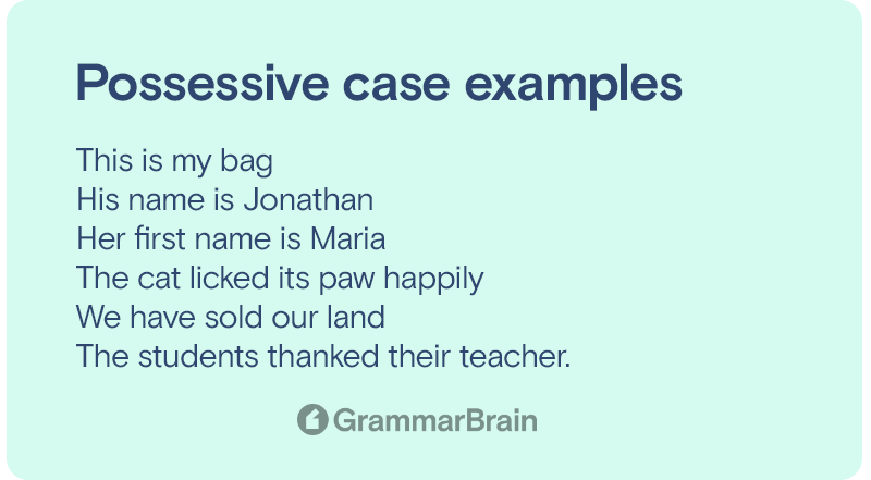 Possessive case examples