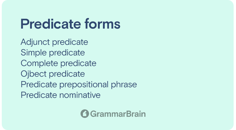 Predicate types