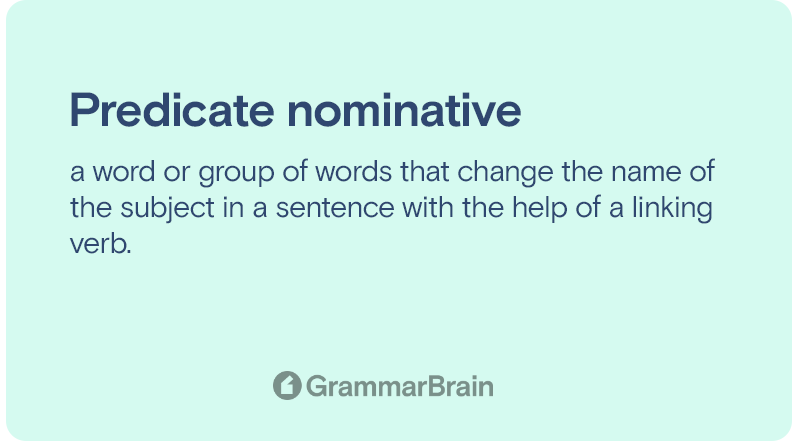 Predicate nominative