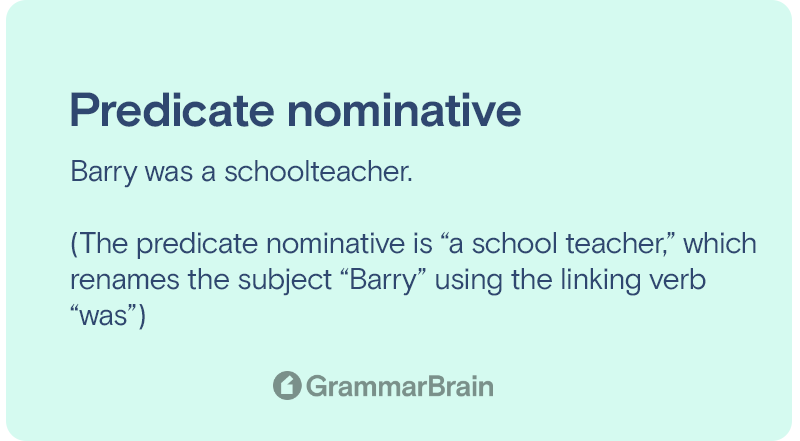 Predicate nominative examples