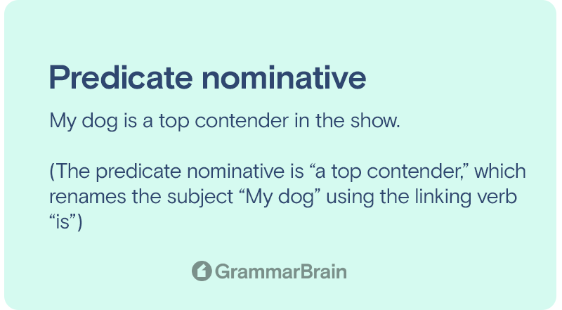Predicate nominative examples