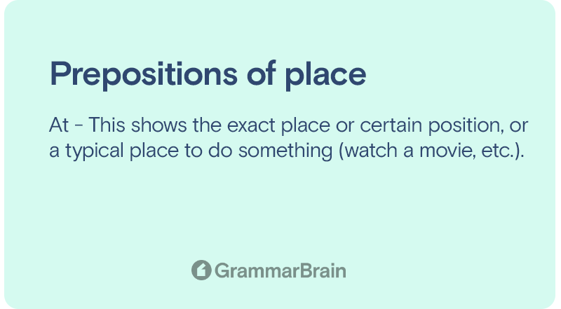 Preposition of place