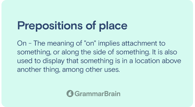 Preposition of place