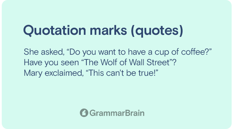 Quotation marks (quoting)