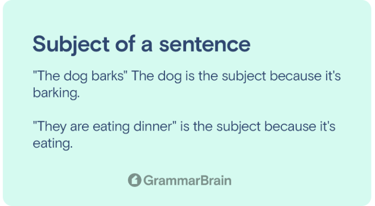 What is the Subject of a Sentence? (Definition, Examples, How to Find ...