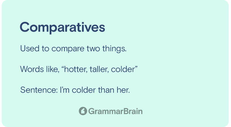 Superlatives and comparatives