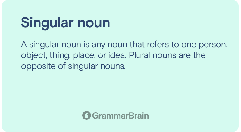Singular noun