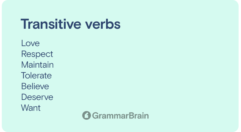 Transitive verbs