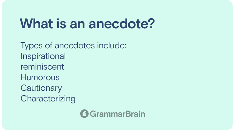 Anecdote types