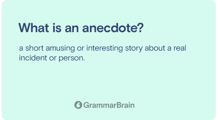 how to write an anecdote in an argumentative essay