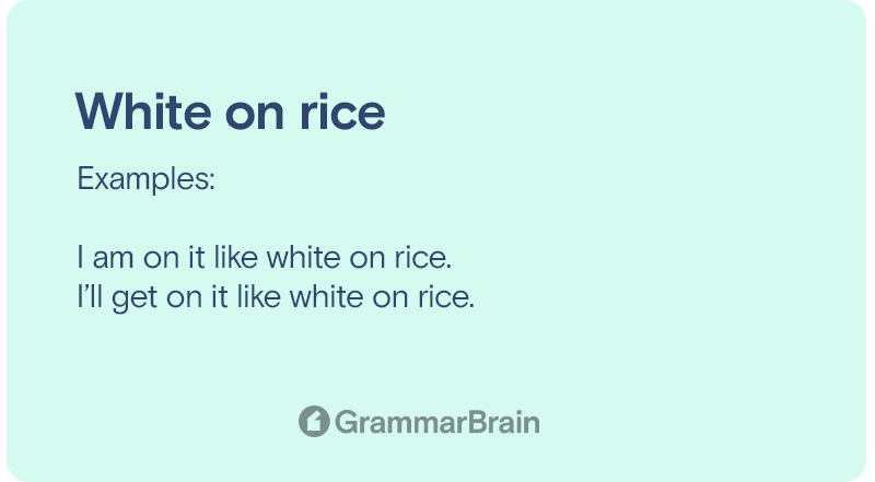 White on rice