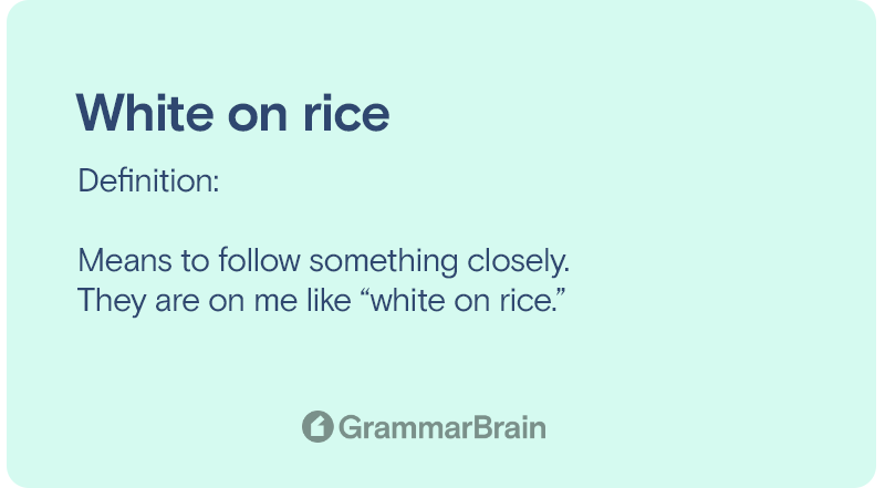 White on rice